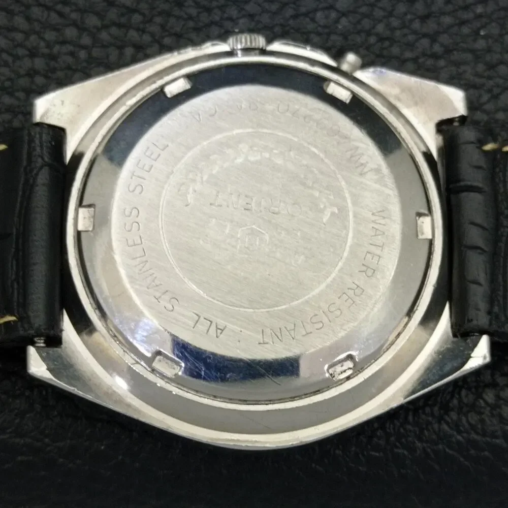 Vintage 1990 Orient Automatic Mens Silver Watch W/daydate & Gold accents